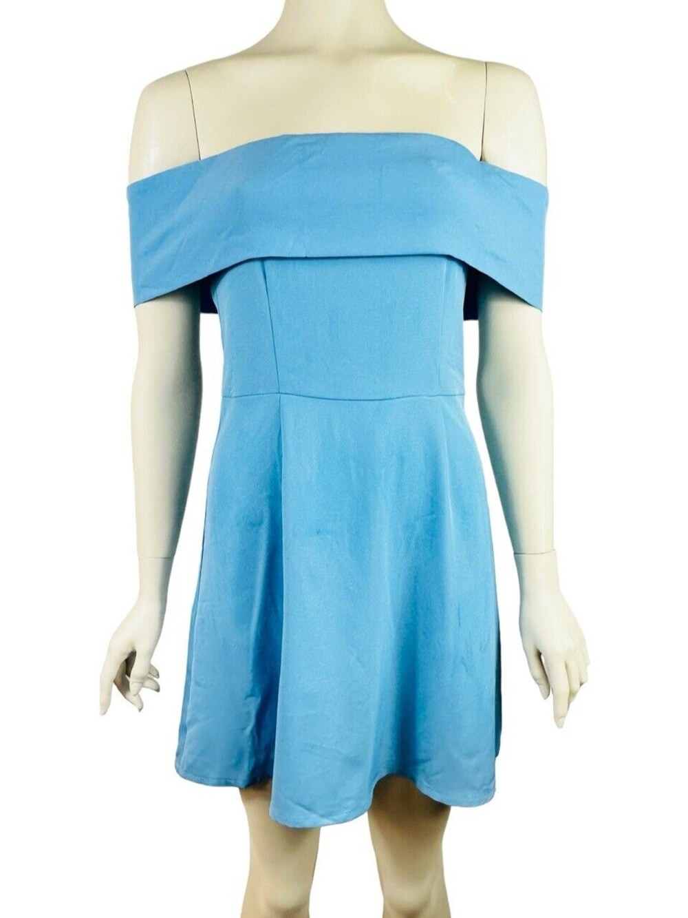 Superdown Off The Shoulder Mini Dress Women's Small Blue Revolve $98